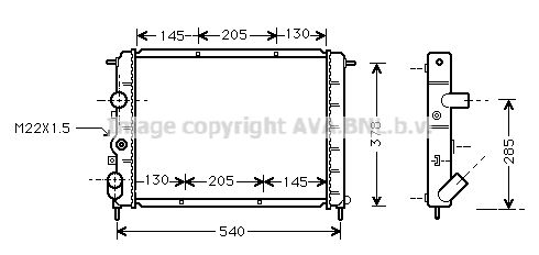 AVA QUALITY COOLING Radiators, Motora dzesēšanas sistēma RT2258